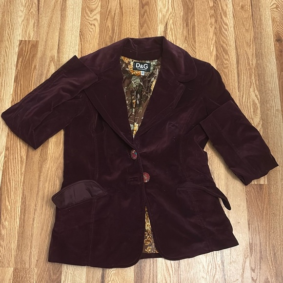 Vintage Dolce & Gabbana Velvet Blazer - EU 46 - Picture 1 of 7